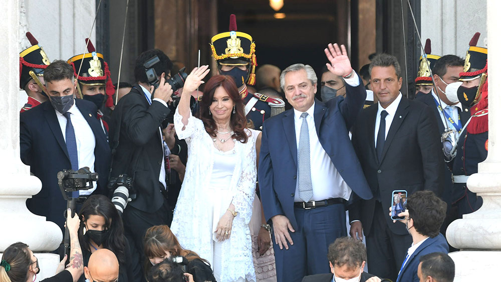 Cristina Kirchner acompañó a Alberto Fernández en el Congreso
