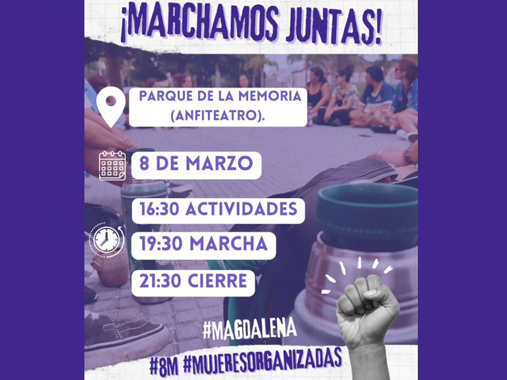 8M: Agenda de actividades en Magdalena en el marco del Día de la Mujer
