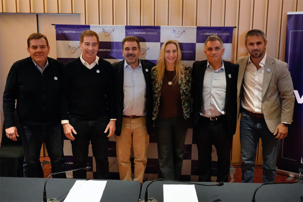 Karina Milei, Cristian Ritondo y Sebastián Pareja oficializaron la alianza bonaerense entre LLA y el PRO